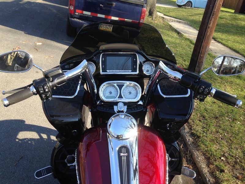 12 inch bars with 12 inch windshield Road Glide